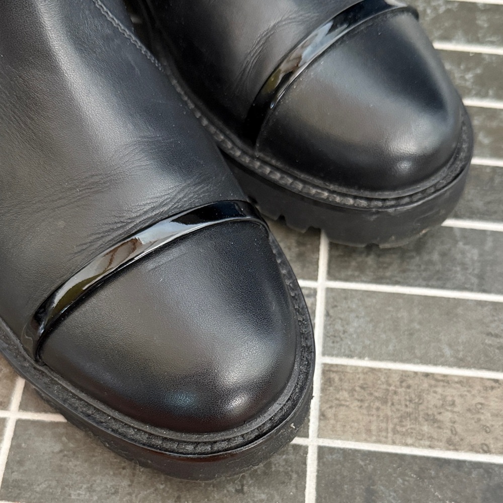 Malone Soulliers Black Leather Women’s Ankle Boots Sz 38 (or US 8) - Picture 2 of 10